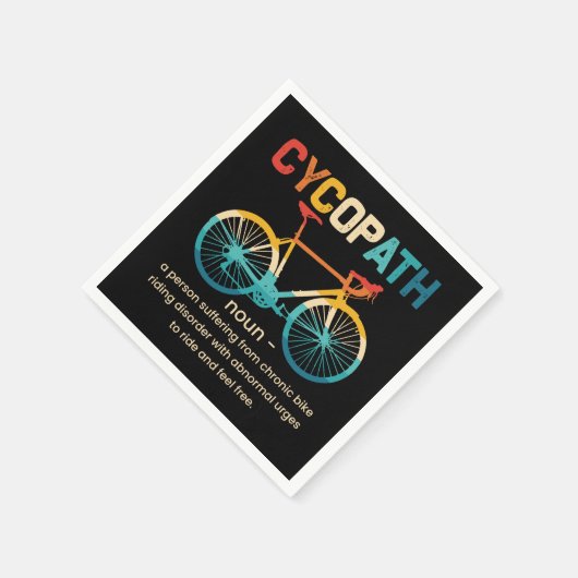 Cycopath Funny Cycling für Radfahrer und Biker Serviette (Ecke)
