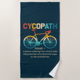 Cycopath Funny Cycling für Radfahrer und Biker Strandtuch