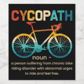 Cycopath Funny Cycling für Radfahrer und Biker Weinetikett (Einzelnes Label)