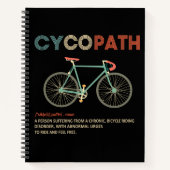 Cycopath Funny Cycling Geschenk für Radfahrer Notizblock (Vorderseite)