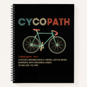 Cycopath Funny Cycling Geschenk für Radfahrer Notizblock (Vorderseite)