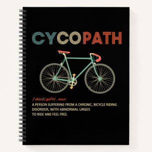 Cycopath Funny Cycling Geschenk für Radfahrer Notizblock