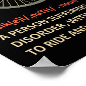 Cycopath Funny Cycling Geschenk für Radfahrer Poster (Ecke)