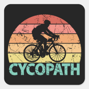 Cycopath Funny Cycling Quadratischer Aufkleber