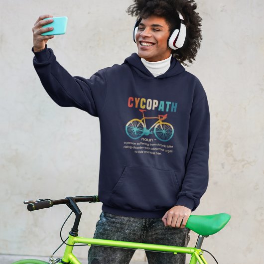 Cycopath, Funny Gift for Cycling Hoodie