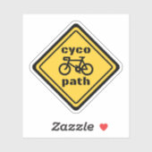 Cycopath Funny Road Sign for Cycle Lover Aufkleber (Blatt)