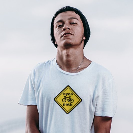 Cycopath Funny Road Sign for Cycle Lover T-Shirt