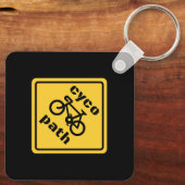 Cycopath Funny Road Sign for Cycopath Lover Schlüsselanhänger (Rückseite)