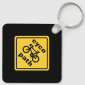 Cycopath Funny Road Sign for Cycopath Lover Schlüsselanhänger (Rückseite)