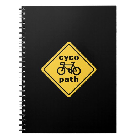 Cycopath Funny Road Sign für Cycopath Lover T - Sh Notizblock (Vorderseite)