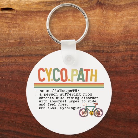 CycoPath Funny Spaß Radfahrer - Definition Schlüsselanhänger (Vorderseite)