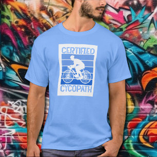 Cycopath für Radfahrer Blau T-Shirt