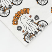 Cycopath Halloween Ghost on Orange Bicycle Fleecedecke (Ecke)