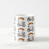 Cycopath Halloween Ghost on Orange Bicycle Kaffeetasse (Mittel)