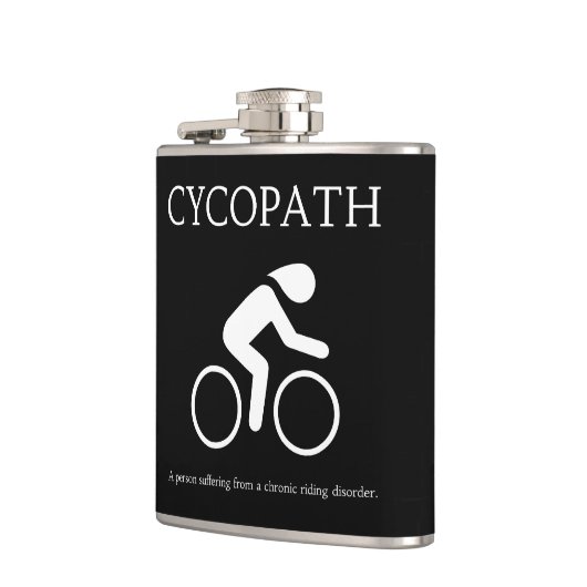 Cycopath, I Liebe Bikes Funny Novelty Flachmann (Links)