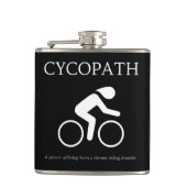 Cycopath, I Liebe Bikes Funny Novelty Flachmann (Vorderseite)