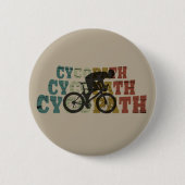 Cycopath - Mountainbiken - Lustiges Radfahren Button (Vorderseite)