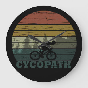 Cycopath - Mountainbiken - Lustiges Radfahren Große Wanduhr