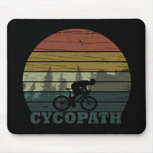 Cycopath - Mountainbiken - Lustiges Radfahren Mousepad (Vorne)