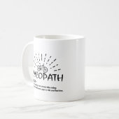 Cycopath noun eine Person, die an chronischem Fahr Kaffeetasse (Vorderseite Links)