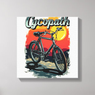 Cycopath: Raddesign für Sonnenuntergänge Leinwanddruck