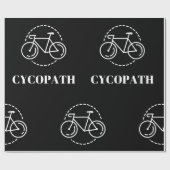 Cycopath Radfahren Pun Minimalist Roadbike Radfahr Geschenkpapier (Flach)