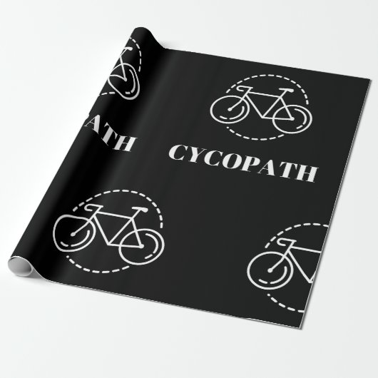 Cycopath Radfahren Pun Minimalist Roadbike Radfahr Geschenkpapier (Ungerollt)