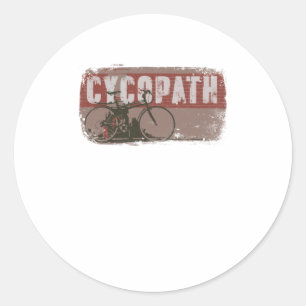 Cycopath Vintage abgenutzt Lustig Runder Aufkleber