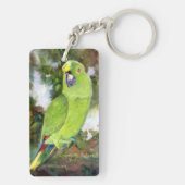 Cydney gelber Naped Papagei Schlüsselanhänger (Rückseite)