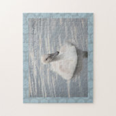 Cygnet Swan mit Abstraktem Muster Jigsaw Puzzle (Vertikal)