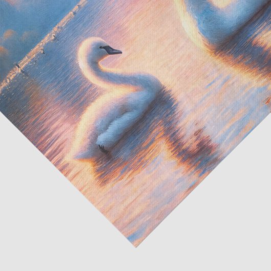 Cygnet und Swan Decoupage Seidenpapier (Ausschnitt)