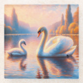 Cygnet und Swan Glasuntersetzer (Vorderseite)