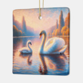 Cygnet und Swan Keramikornament (Links)
