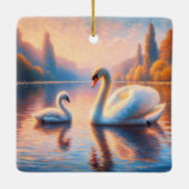 Cygnet und Swan Keramikornament (Rückseite)