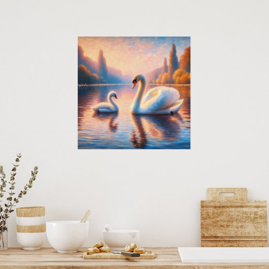 Cygnet und Swan Poster (Küche)