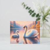 Cygnet und Swan Postkarte (Stehend Vorderseite)