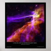 Cygnus Loop Supernova Blast Wave Poster aus dem Al (Vorne)