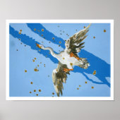 Cygnus-Sternbild, from 'Uranometria' Writte Poster (Vorne)