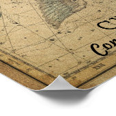 Cygnus Swan Constellation Star Map Poster (Ecke)