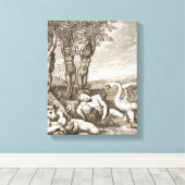 Cygnus verwandelt sich in einen Schwan und Phaeton Leinwanddruck (Insitu (Holzboden))