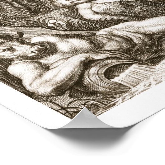 Cygnus verwandelt sich in einen Schwan und Phaeton Poster (Ecke)