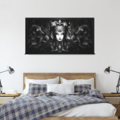 Cyiria Queen of the Dark Realm Fraktal Portrait Leinwanddruck (Insitu (Schlafzimmer))