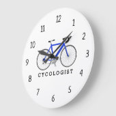 Cykologe Blue Bicycle Large Clock Große Wanduhr (Winkel)