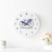 Cykologe Blue Bicycle Large Clock Große Wanduhr (Zuhause)
