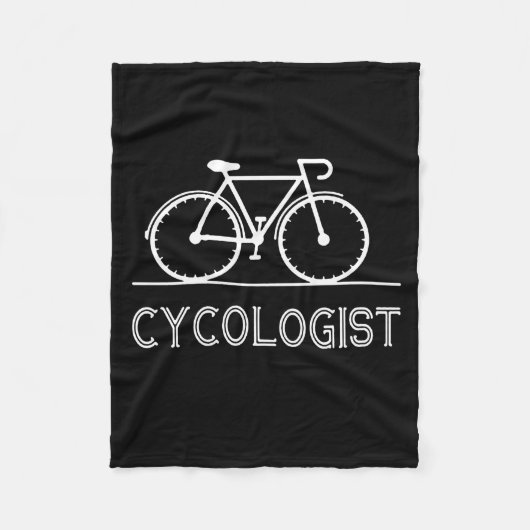 Cykologe Cycle Lover Geschenk für Radfahrer Fleecedecke (Vorderseite)