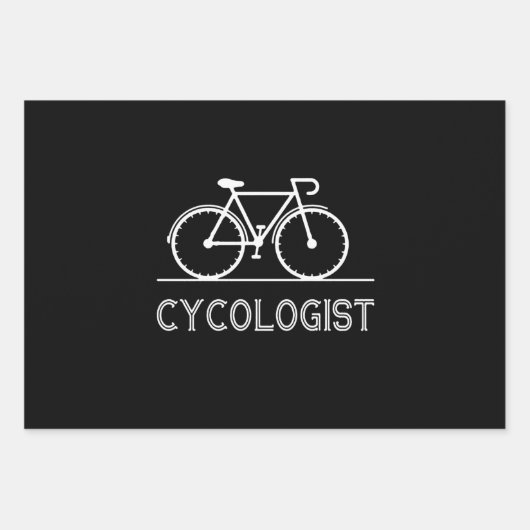 Cykologe Cycle Lover Geschenk für Radfahrer Geschenkpapier Set (Vorderseite)