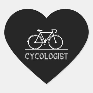 Cykologe Cycle Lover Geschenk für Radfahrer Herz-Aufkleber