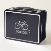 Cykologe Cycle Lover Geschenk zum Radfahren Metall Brotdose (Vorderseite)