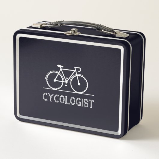 Cykologe Cycle Lover Geschenk zum Radfahren Metall Brotdose (Vorderseite)