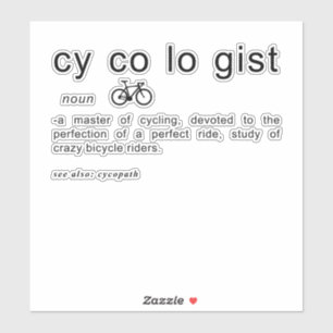 Cykologe Definition  Funny Biker  Cyclist - Gesche Aufkleber